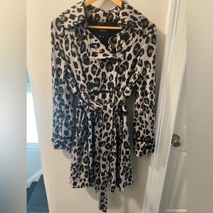 XOXO Cheetah Print Jacket with Leather Trim and Accents - Women’s Size Large